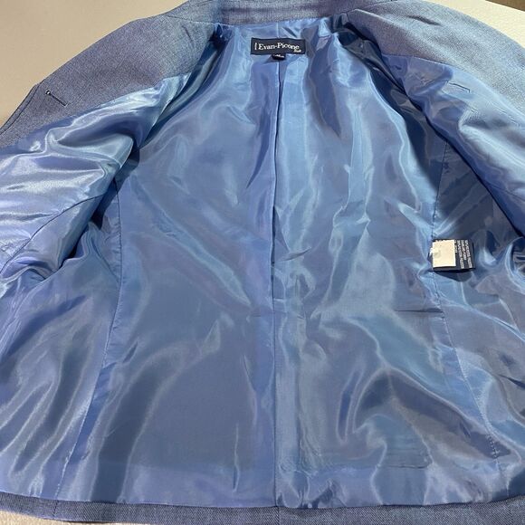 EVAN PICONE Skirt Suit Set Blazer Pencil Skirt Long Sleeve Petite 6 6P Blue - Picture 10 of 16
